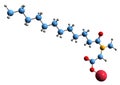 3D image of Sodium lauroyl sarcosinate skeletal formula Royalty Free Stock Photo
