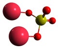 3D image of Sodium sulfate skeletal formula