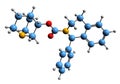 3D image of Solifenacin skeletal formula