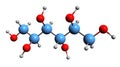 3D image of Sorbitol skeletal formula