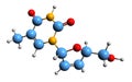 3D image of Stavudine skeletal formula