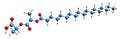 3D image of stearoyl-2-lactylate skeletal formula