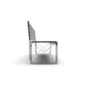 3D image street bench. Metal and wooden. Sketch Isometric.2 7