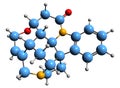 3D image of Strychnine skeletal formula