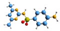 3D image of Sulfadimidine skeletal formula