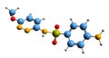 3D image of Sulfamethoxypyridazine skeletal formula