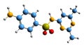 3D image of Sulfisomidine skeletal formula