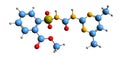 3D image of Sulfometuron methyl skeletal formula