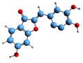3D image of Sulfuretin skeletal formula