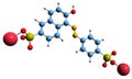 3D image of Sunset yellow FCF skeletal formula