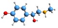 3D image of Synephrine skeletal formula Royalty Free Stock Photo