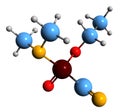 3D image of Tabun skeletal formula Royalty Free Stock Photo