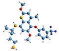 3D image of Tafenoquine skeletal formula