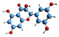 3D image of Taxifolin skeletal formula