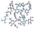 3D image of teicoplanin ? 2-2 skeletal formula