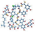 3D image of teicoplanin ? 2-5 skeletal formula