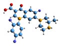 3D image of Temafloxacin skeletal formula