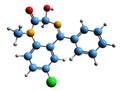 3D image of Temazepam skeletal formula