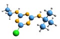 3D image of Terbuthylazine skeletal formula