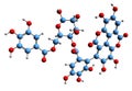 3D image of Terflavin B skeletal formula