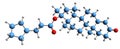 3D image of Testosterone cypionate skeletal formula