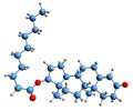 3D image of Testosterone decanoate skeletal formula