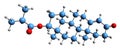 3D image of Testosterone isobutyrate skeletal formula