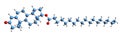 3D image of Testosterone stearate skeletal formula