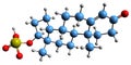 3D image of Testosterone sulfate skeletal formula