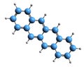 3D image of Tetracene skeletal formula Royalty Free Stock Photo