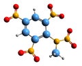 3D image of Tetryl skeletal formula