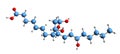 3D image of Thromboxane B2 skeletal formula
