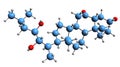 3D image of tifasterol skeletal formula