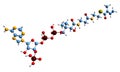 3D image of Tiglyl-CoA skeletal formula