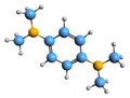 3D image of TMPD skeletal formula