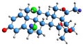 3D image of Tralonide skeletal formula