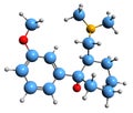 3D image of Tramadol skeletal formula