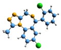 3D image of Triazolam skeletal formula