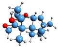 3D image of Trichodermol skeletal formula