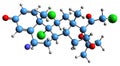 3D image of Triclonide skeletal formula