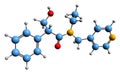 3D image of Tropicamide skeletal formula Royalty Free Stock Photo