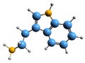 3D image of Tryptamine skeletal formula