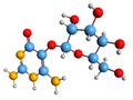 3D image of Vicine skeletal formula