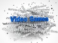 3d image Video games issues concept word cloud background Royalty Free Stock Photo