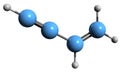 3D image of Vinylacetylene skeletal formula