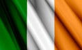3d image of the waving flag Ireland