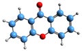 3D image of Xanthone skeletal formula