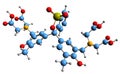 3D image of Xylenol orange skeletal formula