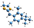 3D image of Xylometazoline skeletal formula