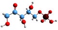 3D image of Xylulose 5-phosphate skeletal formula